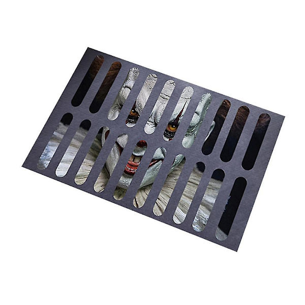 Halloween Clown Dörrmattor Avloppsclown Visuell Stun Matta Tredimensionell Vortex Golvmattor 3d Witch 60cm*90cmWitch