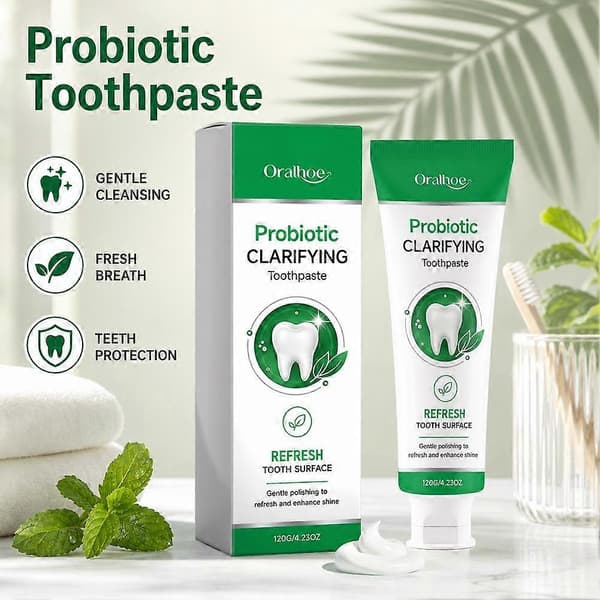 Probiotisk Mint Rengjørende Hvitgjørende Tannkrem - 120g