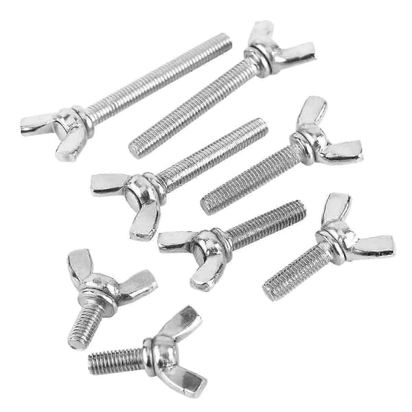 5 stk. vingeskruer i rustfritt stål M6x12mm