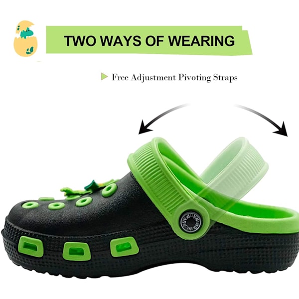 Barn Clogs för Flickor och Pojkar Halkfria Trädgårdsskor Slip-on Sandaler Strand Pool Duschtofflor Surf Clogs （storlek：24）