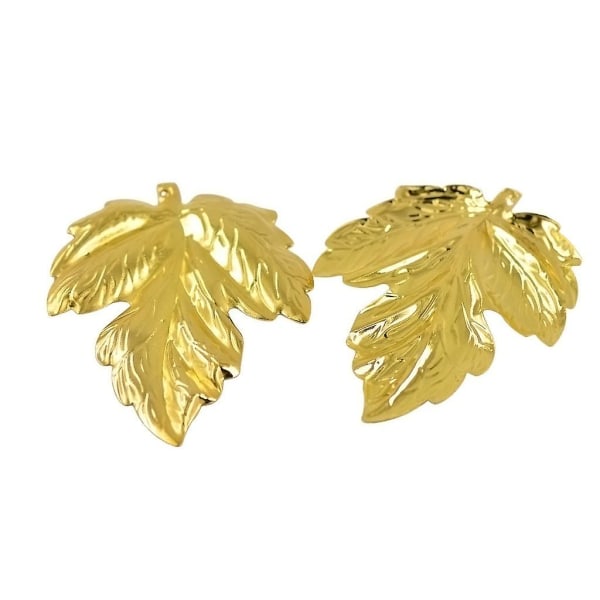 12 stykker Maple Leaf Charms Vedhæng Bryllup Home Decoration Guld
