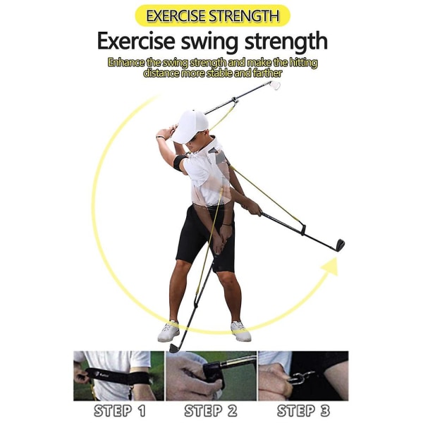 Golf Swing Trainer Helper - Golf Swing Master Golftræningshjælp til at forbedre underarmsrotation, skulderdrejning, golfsvingøvelser