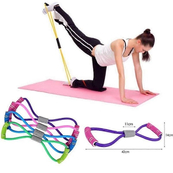 Yoga Motstandsbånd med Elastisk Åtteformet Design light pink