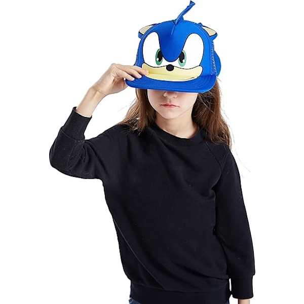 Sonic The Hedgehog Cosplay Baseball Cap Unisex Gaming Hat til voksne, børn og teenagere og anime-fans