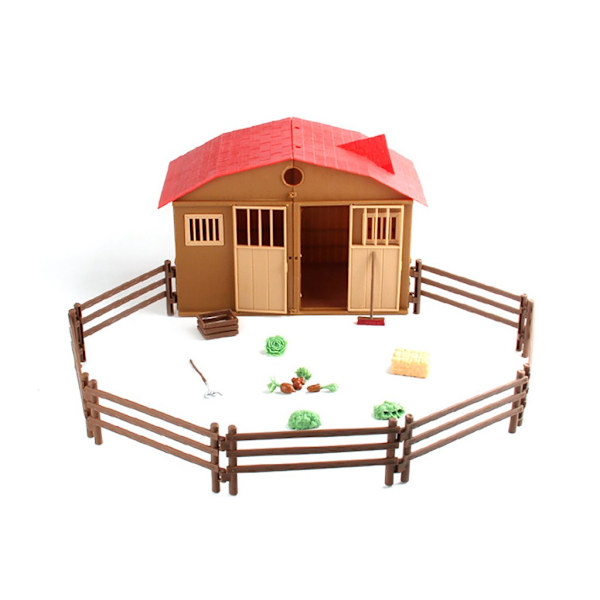Simuleret Legemodel Bondehus Børns Legehus Dyremodel Scene