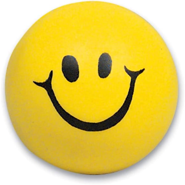 Stressipallot lapsille ja aikuisille - Ihanteellinen 24 2" Stress Smile Ball -pakkaus - Neonkeltainen Funny Face Lasten Stressipallo - Squishy pallot tueksi