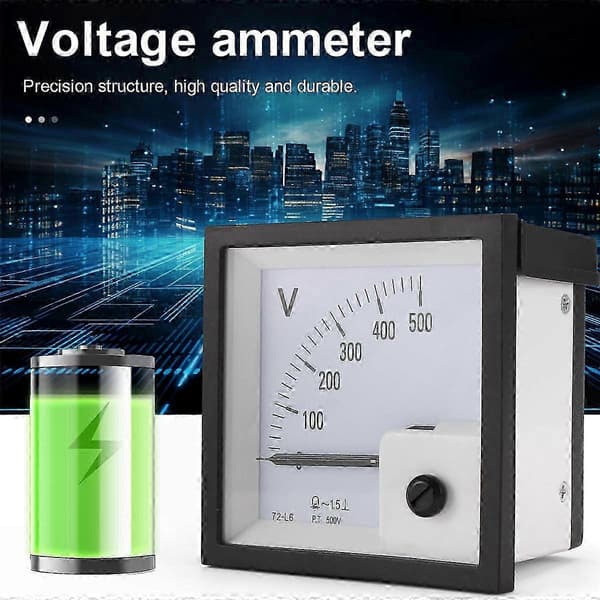 Analog Voltmeter 500V Pekerstil Spenningsmåleverktøy for Elektrisk Overvåking 500V