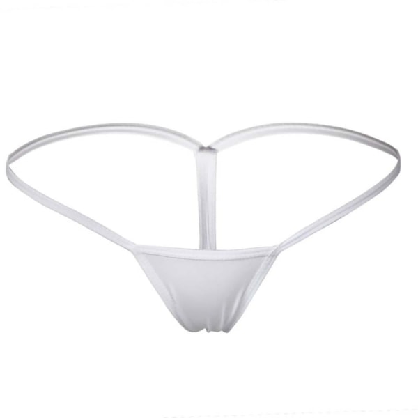 Naisten seksikkäät minitangot, mikro G-string -alushousut, alusvaatteet, pikkuhousut White XL