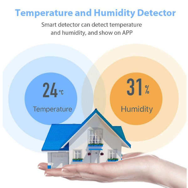 Ewelink Zigbee Temperatursensor og fuktighetssensor Innendørs hygrometer Termometer Detektor