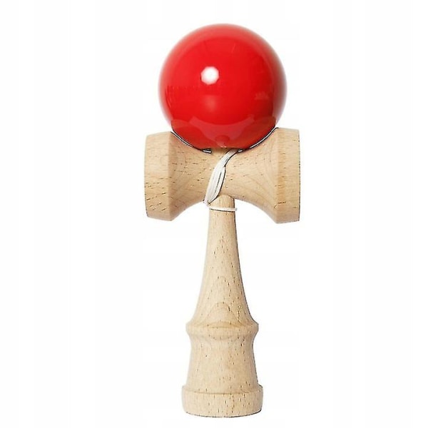 Stor japansk skicklighetsboll Kendama Sword Ball träleksak (röd==