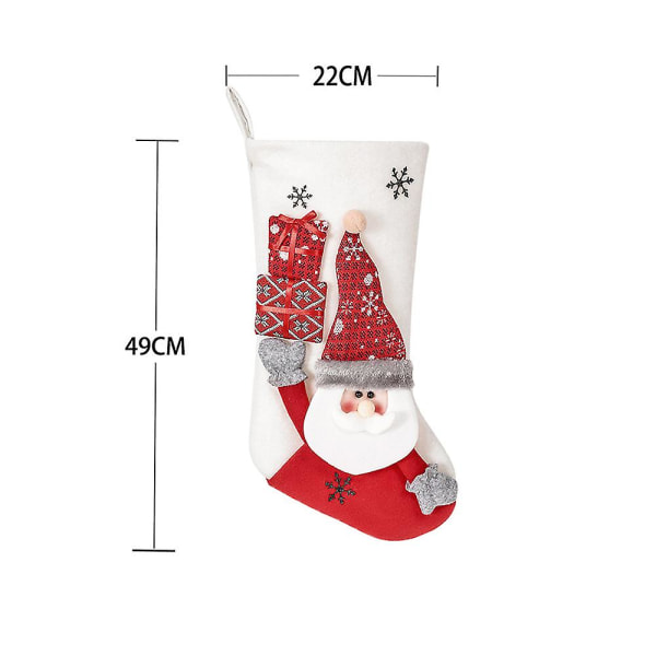 Jule Strømpe For Jenter Gutter Xmas Tre Mantel Fest Dekor style 1