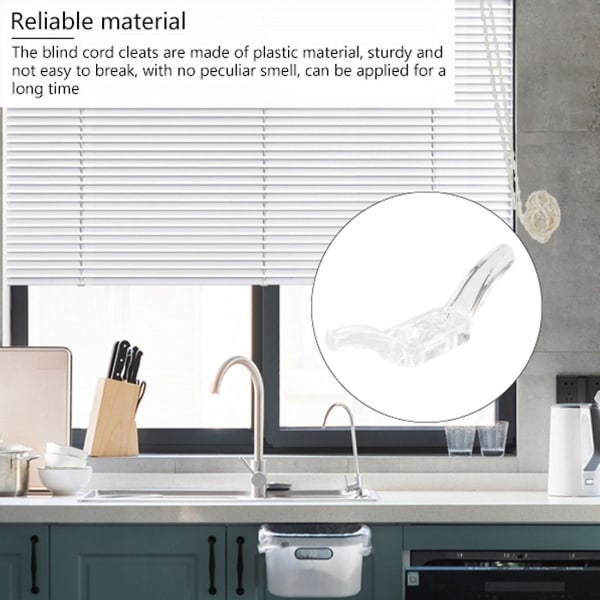 20 stk. Persienner Snor Sikkerhedsklampe Persienner Reb Klampe Vindue Snor Klampe Kontor Vindue Persienner Gardiner Shad