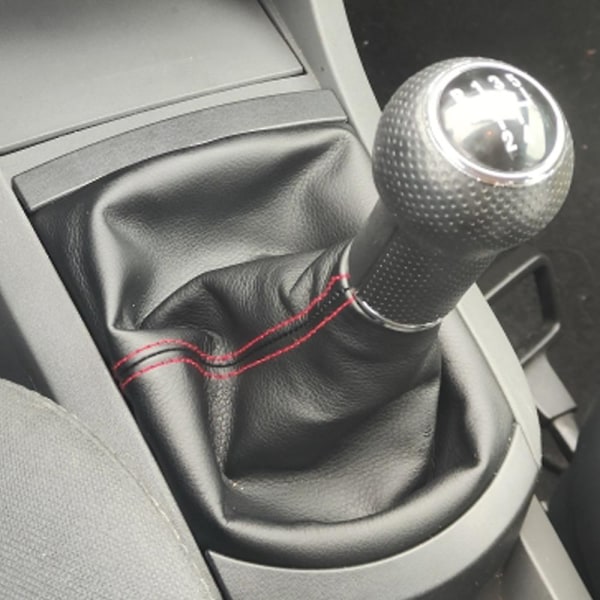 Växelspaksknopp Manuell 5-växlad Växelspak Gaiter Damask Stövskydd Krage För Seat Ibiza 2002 2003 2004 2005 2006 2007 2008 5 Speed Red Line