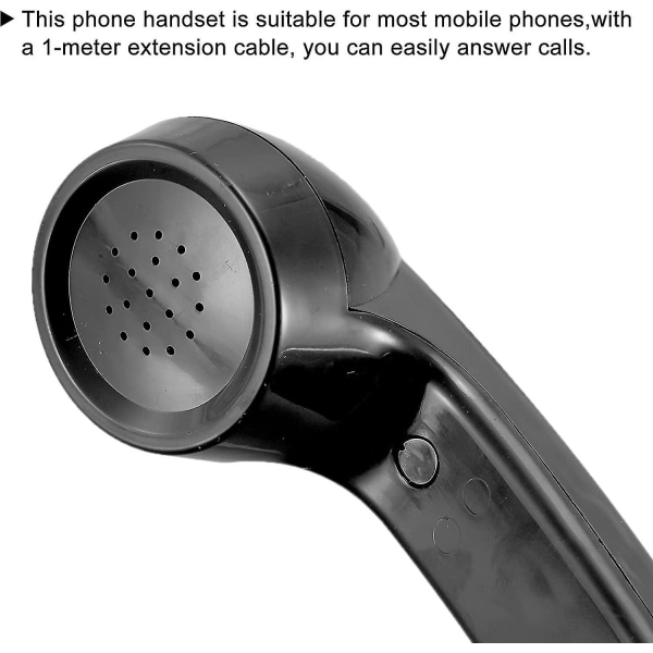 3,5 mm Retro telefonlur Telefonmottagare för mikrofonhögtalare Smidig rosa Black
