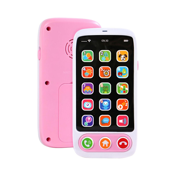 Fort Nite Smart Mobiltelefon Legetøj Børn Lærer Mobiltelefon Elektrisk Musik Lyd Lys Pædagogisk Maskine Børn Fødselsdagsgave Pink