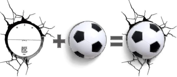 3D-lampa fotboll