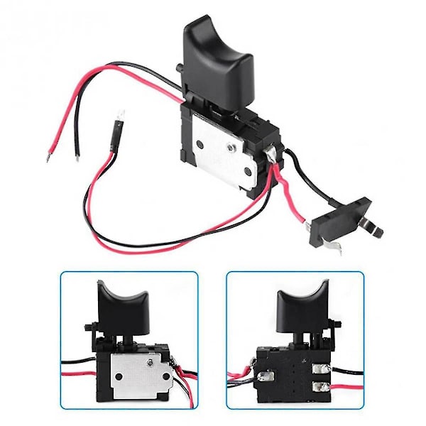 2 st elektrisk borrmaskinskontrollbrytare DC 7,2 V-24 V 16A sladdlös borrmaskin avtryckarswitch hastighetskontroll Bu