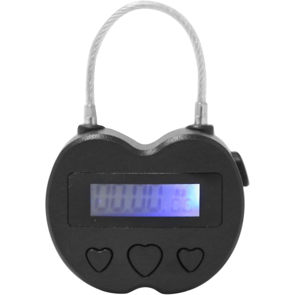 Time Lock LCD Display Time Lock Multifunktion Travel Elektronisk Timer, Vandtæt USB Genopladelig Midlertidig Timer Hængelås