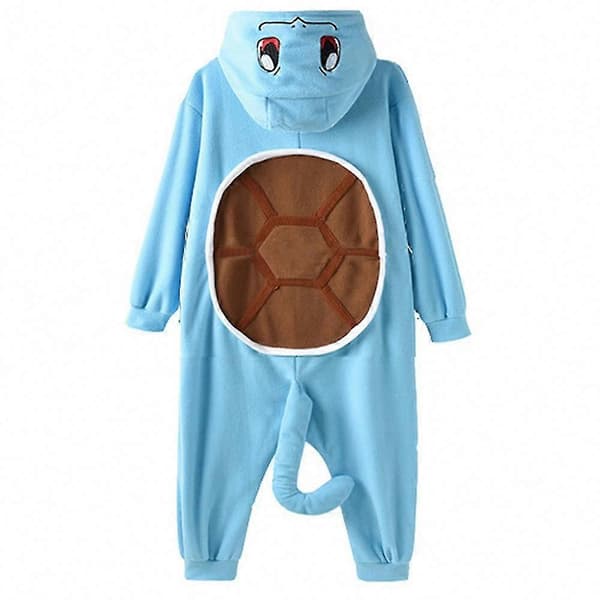 Squirtle Onesie Pyjamas för höst vinter termiska hemsovkläder för barn tonåringar vuxna Squirtle Kid XL