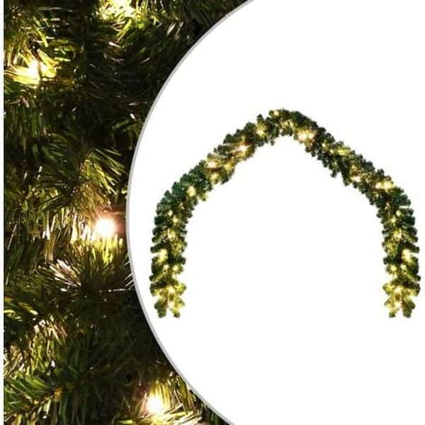 vidaXL 10 m LED Julekrans Blanc