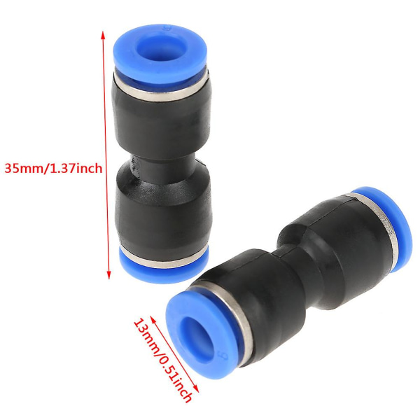 20 st 6 mm rör Od 1/4' pneumatiska raka tryckkontakter luftledningsbeslag