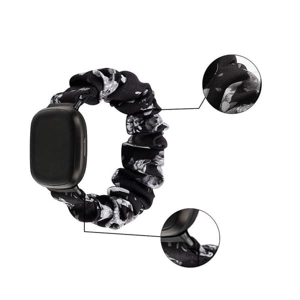 Hårbånd med trykt stof urrem til Fitbit Versa 3/Sense Blomster Multicolor Style E Fitbit Versa 3