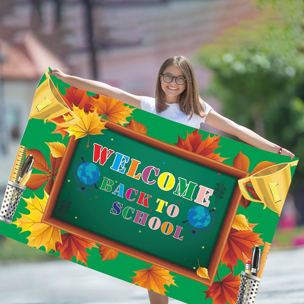 Välkommen tillbaka till skolan Festdekorationer Inledningssäsong Banner Back To School Party Dekoration Bakgrund Gratis frakt
