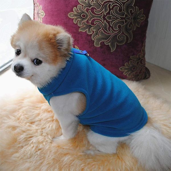 Hundesweater, blød fleece vest med snor til snortrækningsjakke vinter
