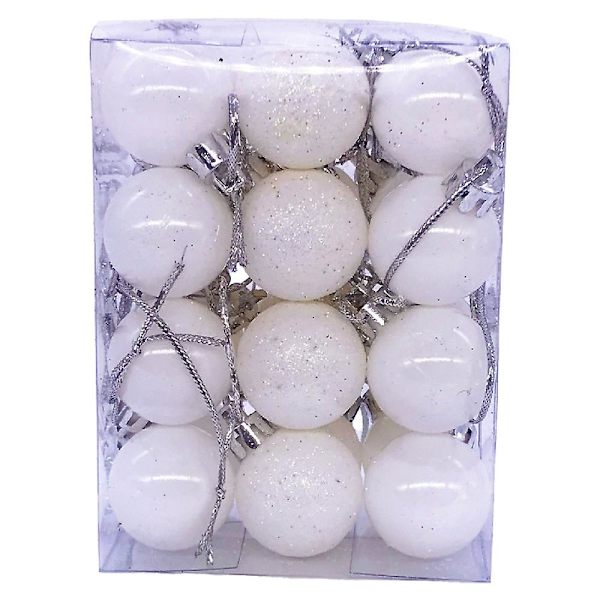 Julgranskulor Ornament för Julgran - Julgransdekorationer Hängande Kula White