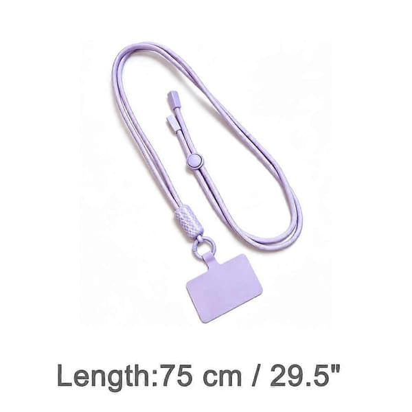 Roterende telefonstropp - Justerbar crossbody-stropp for deksler, ørepropper og reise Black 1pcs