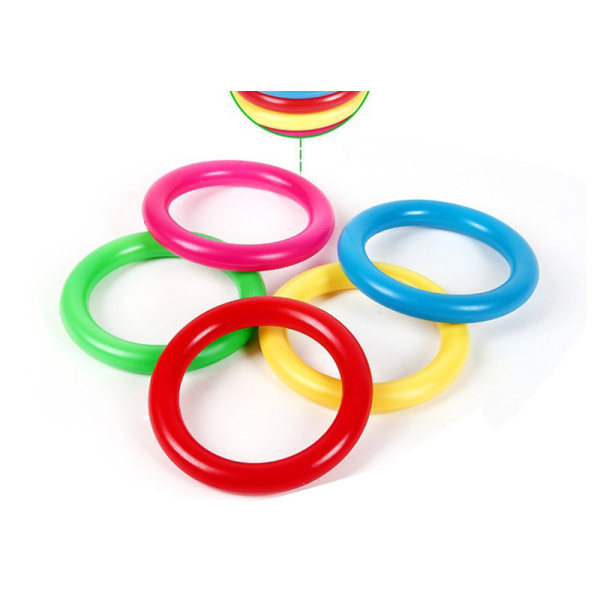 Hoop Ring Toss Plast Ring Toss Quoits Trädgårdsspel Pool Leksak Utomhus Kul Set NY