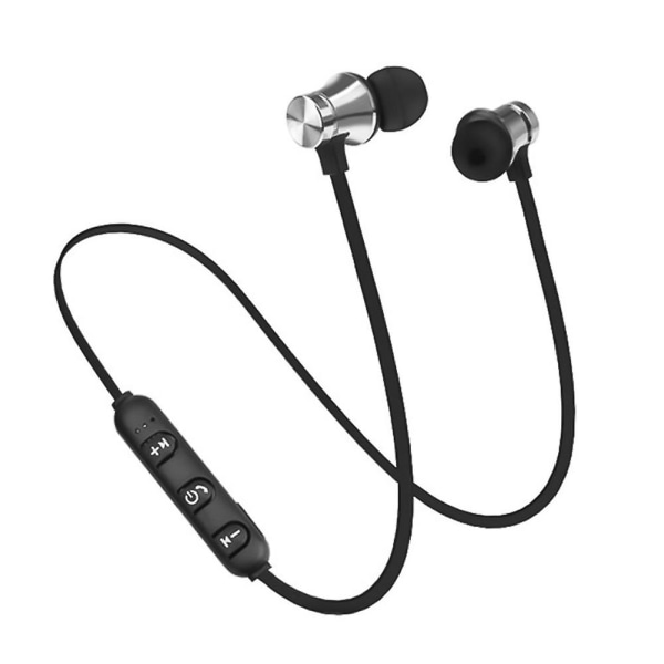 Trådløs magnetisk Bluetooth-øretelefon Håndfrit headset med mikrofon støjreducerende øretelefoner til Huawei Xiaomi Samsung with box blue331