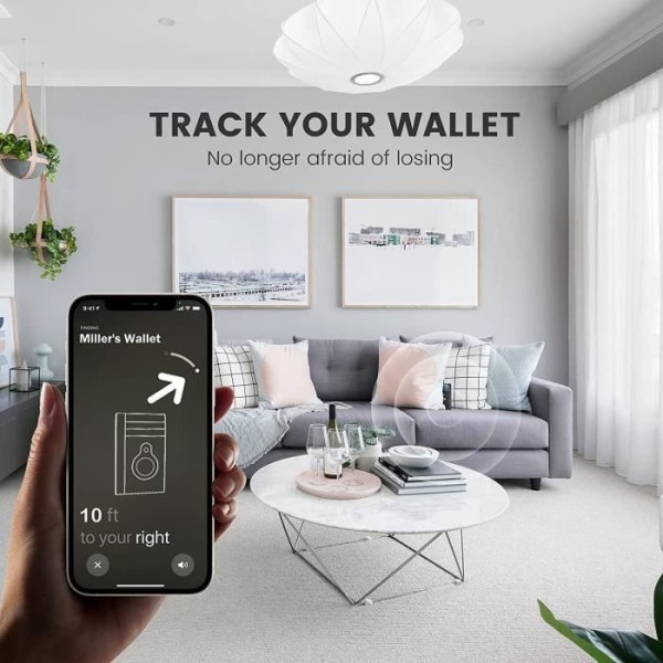 AirTag kortholder lommebok Slim Wallet skinn kredittkortholder RFID blokkeringslommebok - brun