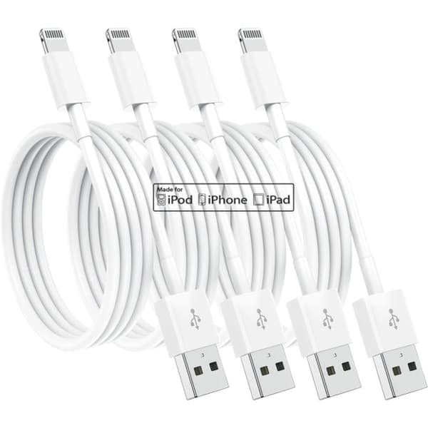 4-pack 2m MFi-certifierad Lightning-kabel - Snabbladdning för iPhone 12/11/X/XR/XS[JUN]