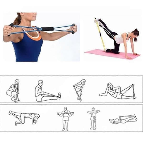 Yoga Modstandsbånd med Elastisk Otte-formet Design purple