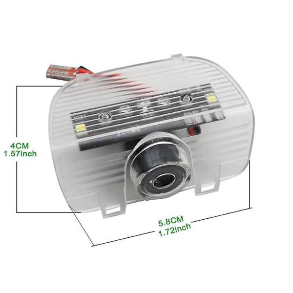 Lämplig för Honda Welcome Light Accords Platinum Odyssey Cr-z Allison Car Led Dörrprojektionsljus (2-pack)