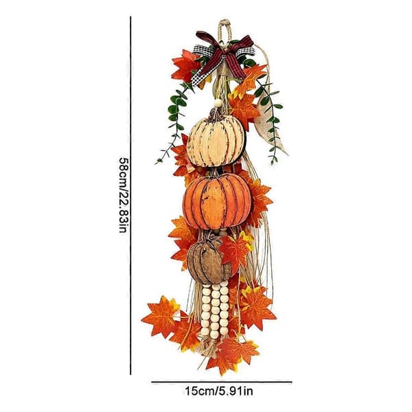 Träpumpadekoration - LED-hängskylt för höstveranda, vägg och heminredning Pumpkin 1pcs