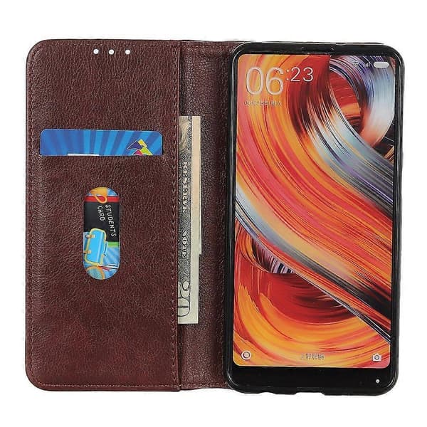 Til Xiaomi Redmi Note 14S 4G Stand Case Split Læder Litchi Tekstur Wallet Telefon Cover