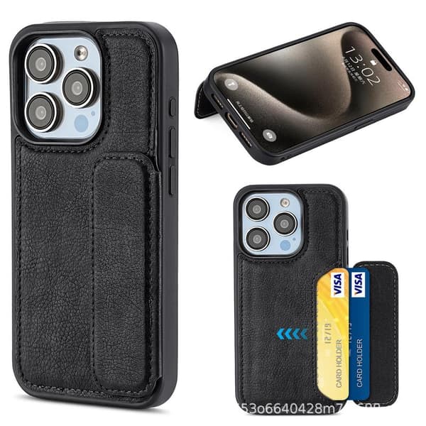 iPhone 15 Kortholder Mobilskall, Fullstendig Beskyttelse
