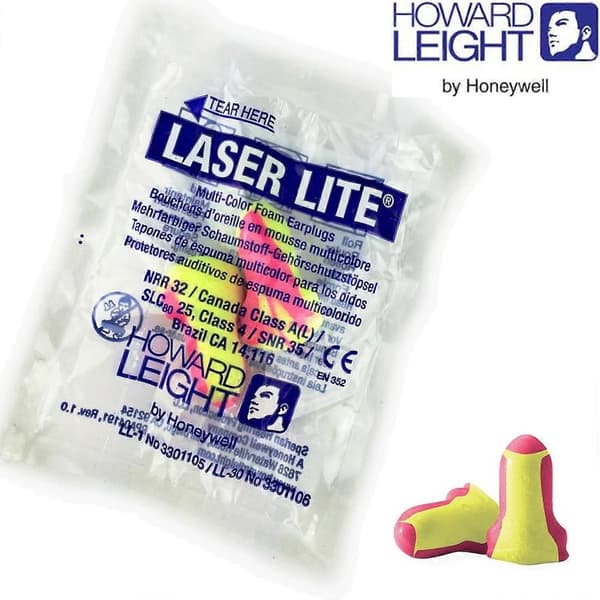 100 Par Howard Leight Laser Lite Individuelt Pakkede Ørepropper, Polyuretan