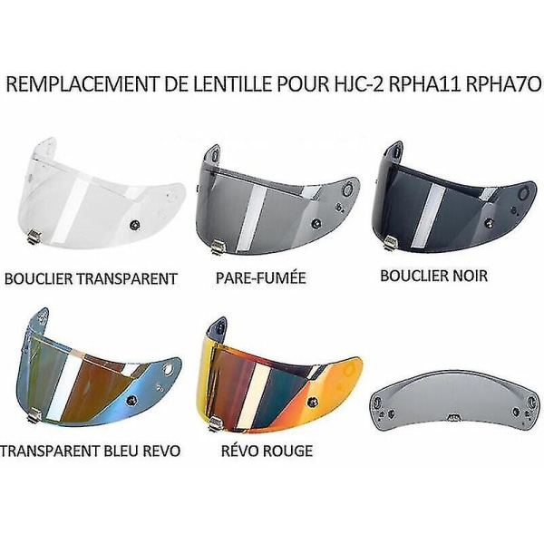 Kryc Hjc-2 Rpha11 Rpha70 Helmet Screen, musta - musta