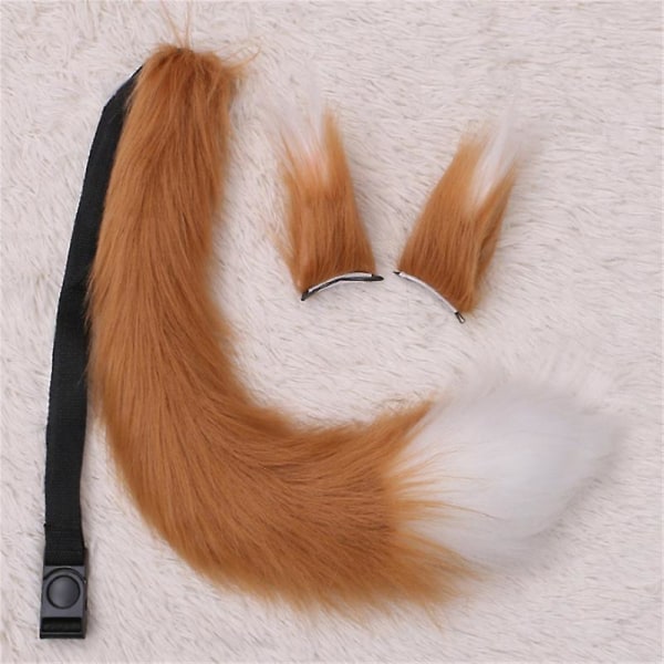 Wolf Fox Tail Clip Ears Set Halloween Christmas Fancy Party Costume Toys Gift For Women