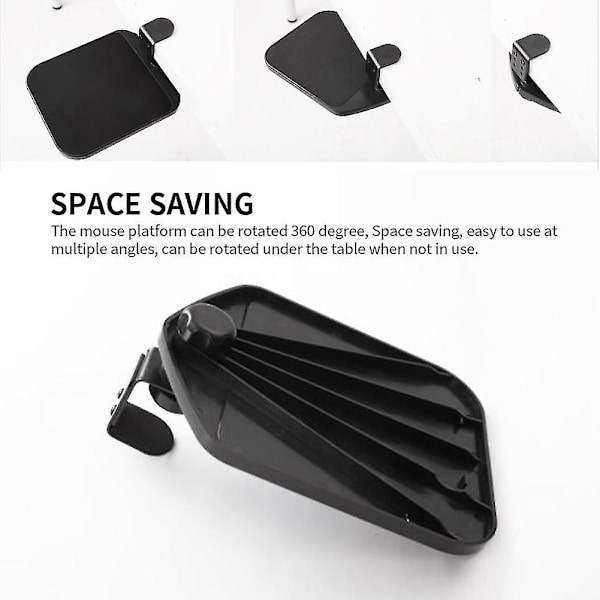 Under Desk Extension Board Mouse Tray Home Office Clamp On Platform Ergonomic