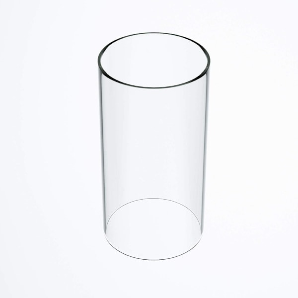 Stor Glaslykta för Orkanljus, Öppen i Båda Ändar, 8,9 cm Bred x 10,2 cm Hög Klar Clear 3.5'' wide x 4'' tall