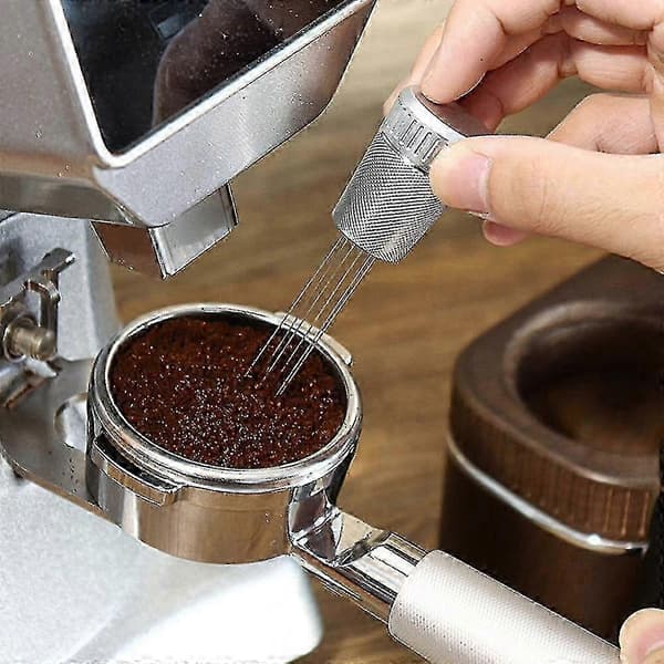 Espresso Kaffe Rører Tamper Nåler Kaffedistributør Pulverjevner