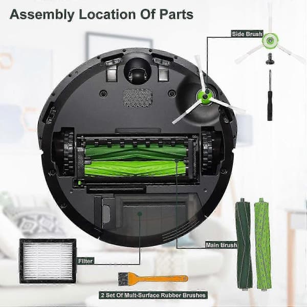 Reservedeler til Roomba j7, j8 støvsuger Sets 16