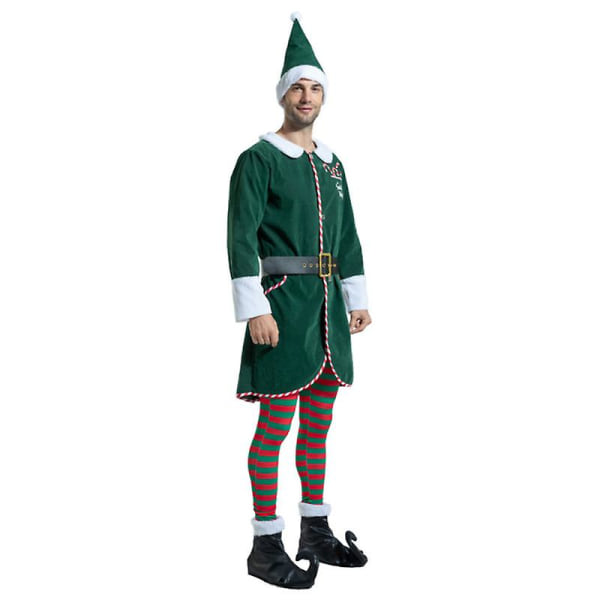 5 st Elf Kostym Herr Halloween Jul Cosplay Kostymer S