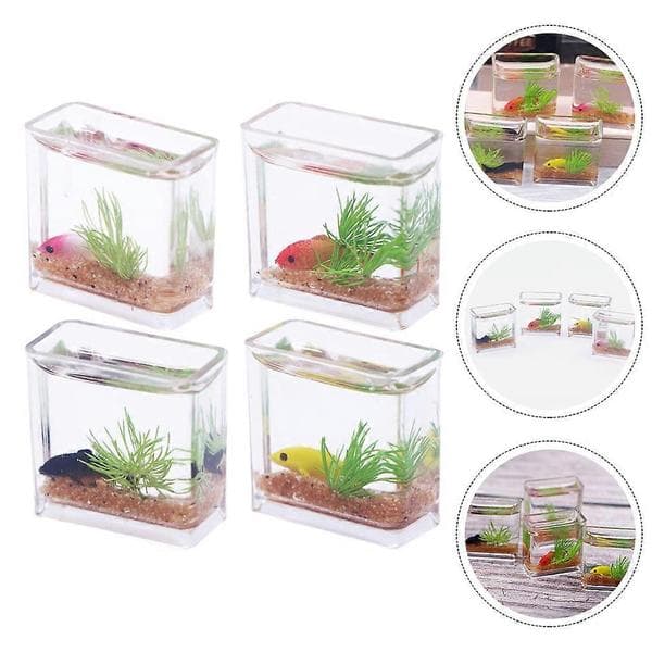 Fisketank Modell Miniatyrboller til bruk 4 stk assorterte farger