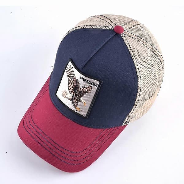 Baseballcaps i bomull med dyremotiv Svart
