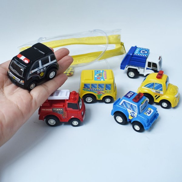 6 stk/sæt Minilegetøjsbiler Træk tilbage Billegesæt Tegnefilm Trucks Baby Småbørn Børn Drenge Fest FødselsdagLegetøj